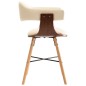 vidaXL Sillas de comedor 2 uds cuero sintético y madera curvada crema vidaXL Sillas de comedor 2 uds cuero sintético y madera curvada crema