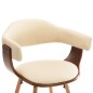 vidaXL Sillas de comedor 2 uds cuero sintético y madera curvada crema vidaXL Sillas de comedor 2 uds cuero sintético y madera curvada crema