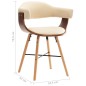 vidaXL Sillas de comedor 2 uds cuero sintético y madera curvada crema vidaXL Sillas de comedor 2 uds cuero sintético y madera curvada crema