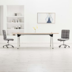 vidaXL Sillas de comedor 2 unidades tela gris claro