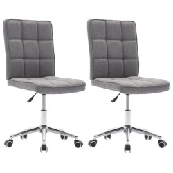vidaXL Sillas de comedor 2 unidades tela gris claro