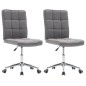 vidaXL Sillas de comedor 2 unidades tela gris claro vidaXL Sillas de comedor 2 unidades tela gris claro