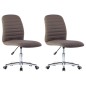 vidaXL Sillas de comedor 2 unidades tela gris topo vidaXL Sillas de comedor 2 unidades tela gris topo