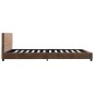 vidaXL Estructura de cama de piel de ante artificial marrón 120x200 cm