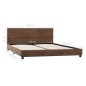 vidaXL Estructura de cama de piel de ante artificial marrón 120x200 cm