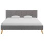 vidaXL Estructura de cama de tela gris claro 140x200 cm vidaXL Estructura de cama de tela gris claro 140x200 cm