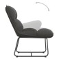 vidaXL Silla de descanso con estructura de metal terciopelo gris oscuro vidaXL Silla de descanso con estructura de metal terciopelo gris oscuro