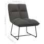 vidaXL Silla de descanso con estructura de metal terciopelo gris oscuro vidaXL Silla de descanso con estructura de metal terciopelo gris oscuro