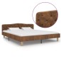 vidaXL Estructura de cama de piel de ante artificial marrón 180x200 cm vidaXL Estructura de cama de piel de ante artificial marrón 180x200 cm