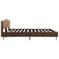 vidaXL Estructura de cama de piel de ante artificial marrón 180x200 cm vidaXL Estructura de cama de piel de ante artificial marrón 180x200 cm
