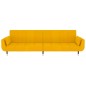 vidaXL Sofá cama de 2 plazas con dos cojines terciopelo amarillo vidaXL Sofá cama de 2 plazas con dos cojines terciopelo amarillo