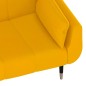 vidaXL Sofá cama de 2 plazas con dos cojines terciopelo amarillo vidaXL Sofá cama de 2 plazas con dos cojines terciopelo amarillo