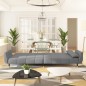 vidaXL Sofá cama de 2 plazas con dos almohadas terciopelo gris claro vidaXL Sofá cama de 2 plazas con dos almohadas terciopelo gris claro