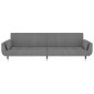vidaXL Sofá cama de 2 plazas con dos almohadas terciopelo gris claro vidaXL Sofá cama de 2 plazas con dos almohadas terciopelo gris claro