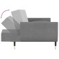 vidaXL Sofá cama de 2 plazas con dos almohadas terciopelo gris claro vidaXL Sofá cama de 2 plazas con dos almohadas terciopelo gris claro