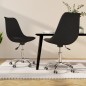 vidaXL Sillas de comedor giratorias 2 unidades tela negro vidaXL Sillas de comedor giratorias 2 unidades tela negro