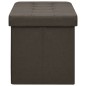 vidaXL Banco de almacenamiento plegable lino sintético marrón oscuro vidaXL Banco de almacenamiento plegable lino sintético marrón oscuro