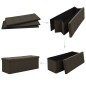 vidaXL Banco de almacenamiento plegable lino sintético marrón oscuro vidaXL Banco de almacenamiento plegable lino sintético marrón oscuro