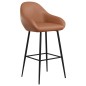 vidaXL Taburete de barra de cocina de cuero sintético marrón claro vidaXL Taburete de barra de cocina de cuero sintético marrón claro