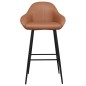 vidaXL Taburete de barra de cocina de cuero sintético marrón claro vidaXL Taburete de barra de cocina de cuero sintético marrón claro