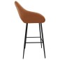 vidaXL Taburete de barra de cocina de cuero sintético marrón claro vidaXL Taburete de barra de cocina de cuero sintético marrón claro