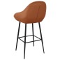 vidaXL Taburete de barra de cocina de cuero sintético marrón claro vidaXL Taburete de barra de cocina de cuero sintético marrón claro
