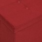 vidaXL Banco de almacenamiento plegable lino sintético rojo vino tinto vidaXL Banco de almacenamiento plegable lino sintético rojo vino tinto