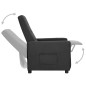 vidaXL Sillón reclinable de tela gris oscuro
