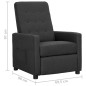 vidaXL Sillón reclinable de tela gris oscuro