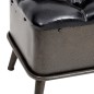 vidaXL Banco de almacenaje con respaldo cuero sintético negro 110 cm vidaXL Banco de almacenaje con respaldo cuero sintético negro 110 cm