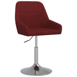 vidaXL Taburete de cocina de tela rojo tinto