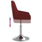 vidaXL Taburete de cocina de tela rojo tinto vidaXL Taburete de cocina de tela rojo tinto