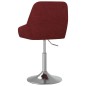 vidaXL Taburete de cocina de tela rojo tinto vidaXL Taburete de cocina de tela rojo tinto
