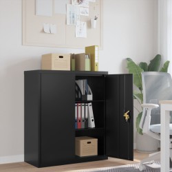 vidaXL Armario archivador de acero negro 90x40x105 cm