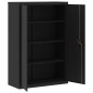 vidaXL Armario archivador de acero negro 90x40x140 cm