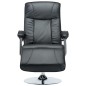 vidaXL Sillón para la TV de cuero sintético negro
