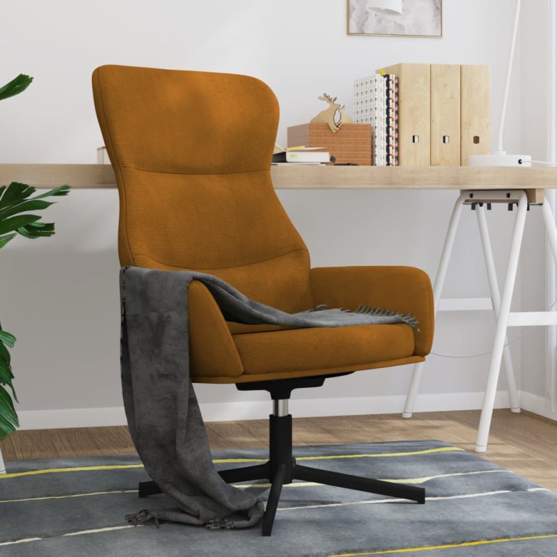 vidaXL Silla de relajación de terciopelo marrón vidaXL Silla de relajación de terciopelo marrón