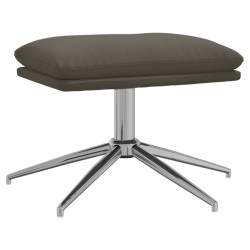vidaXL Reposapiés tela de microfibra gris oscuro 60x60x35 cm