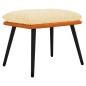 vidaXL Reposapiés tela y cuero sintético crema y naranja 45x29,5x35 cm vidaXL Reposapiés tela y cuero sintético crema y naranja 45x29,5x35 cm