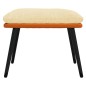 vidaXL Reposapiés tela y cuero sintético crema y naranja 45x29,5x35 cm vidaXL Reposapiés tela y cuero sintético crema y naranja 45x29,5x35 cm