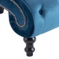 vidaXL Diván de terciopelo azul vidaXL Diván de terciopelo azul