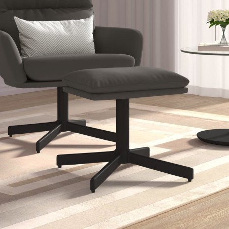 vidaXL Reposapiés de terciopelo gris oscuro 60x60x36 cm