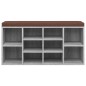 vidaXL Banco zapatero madera contrachapada gris Sonoma 103x30x48 cm vidaXL Banco zapatero madera contrachapada gris Sonoma 103x30x48 cm