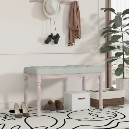 vidaXL Banco de terciopelo gris claro 80x40x49 cm
