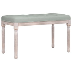 vidaXL Banco de terciopelo gris claro 80x40x49 cm
