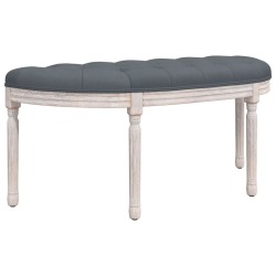 vidaXL Banco de terciopelo gris oscuro 110,5x45x49 cm