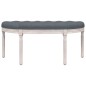 vidaXL Banco de terciopelo gris oscuro 110,5x45x49 cm vidaXL Banco de terciopelo gris oscuro 110,5x45x49 cm