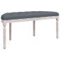 vidaXL Banco de terciopelo gris oscuro 110,5x45x49 cm vidaXL Banco de terciopelo gris oscuro 110,5x45x49 cm