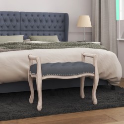 vidaXL Banco de terciopelo gris oscuro 80x45x60 cm
