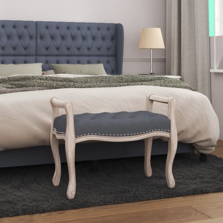 vidaXL Banco de terciopelo gris oscuro 80x45x60 cm